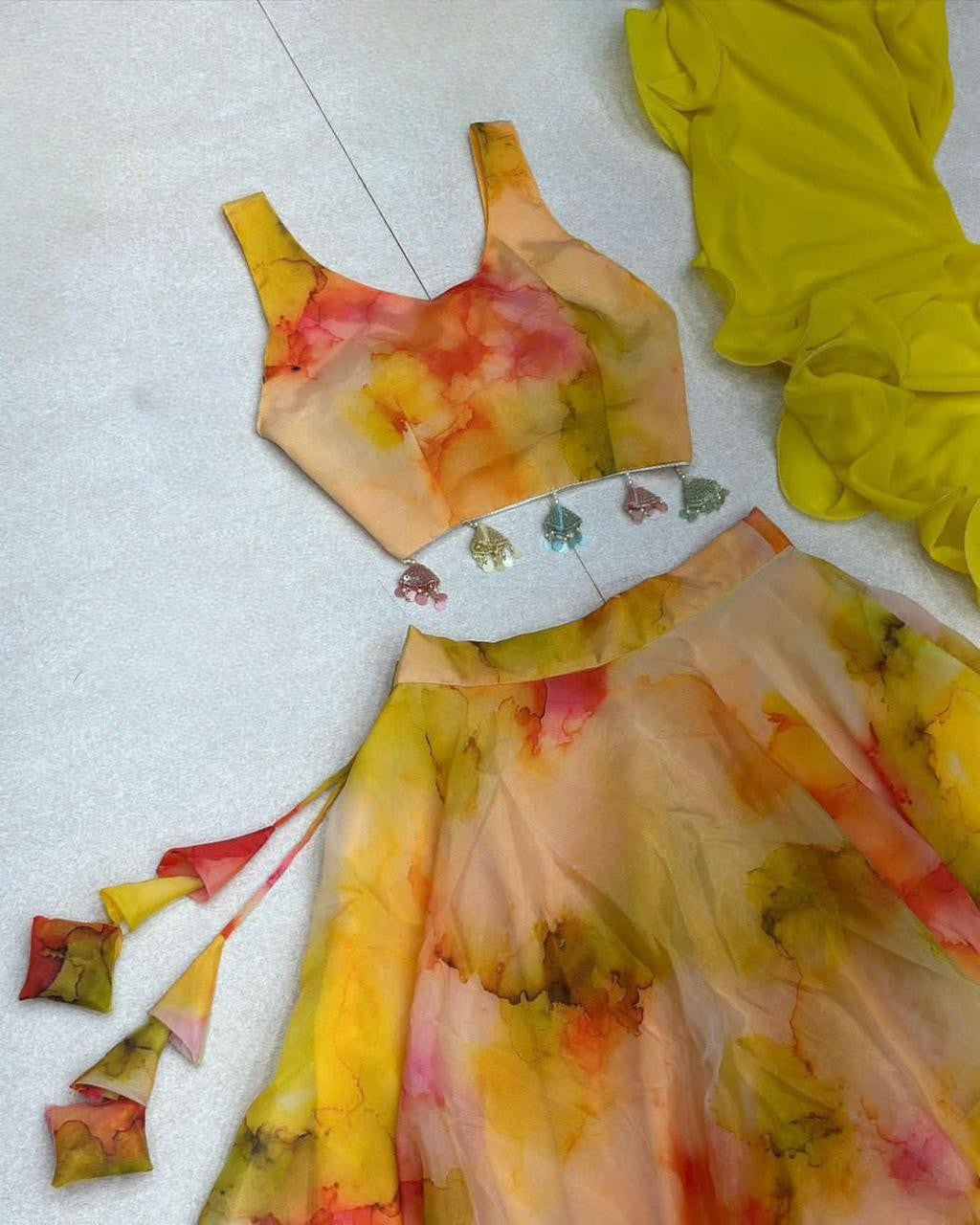 Video Shoot-Ready Vibrant Lehenga – Fully Stitched & Glamorous