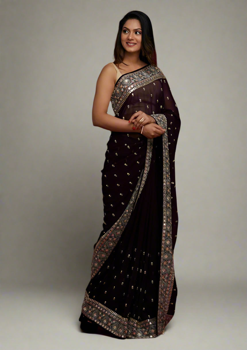 Foil Detailed Saree