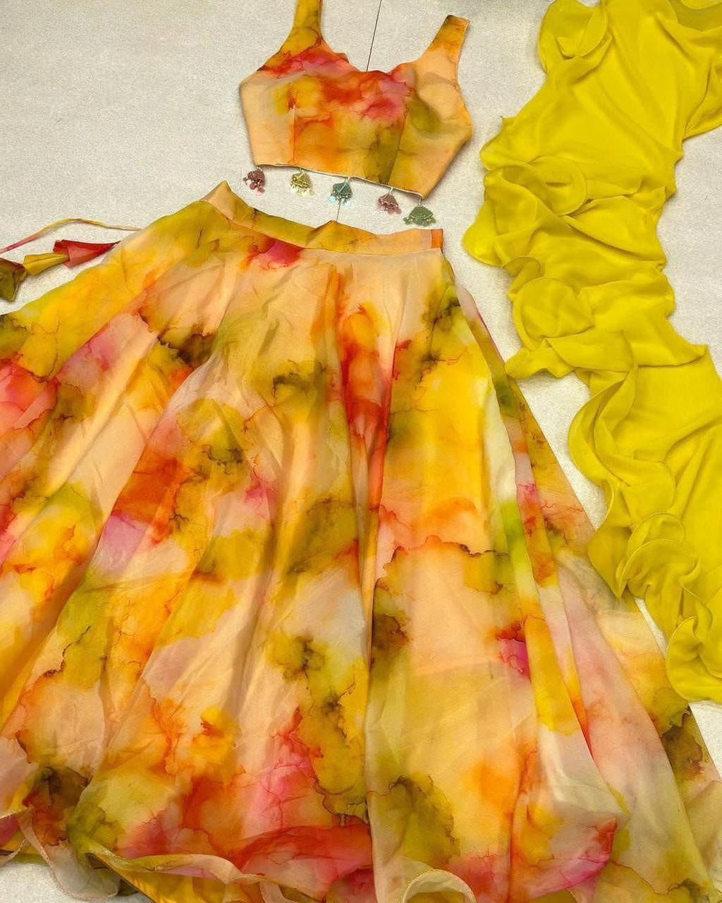 Video Shoot-Ready Vibrant Lehenga – Fully Stitched & Glamorous