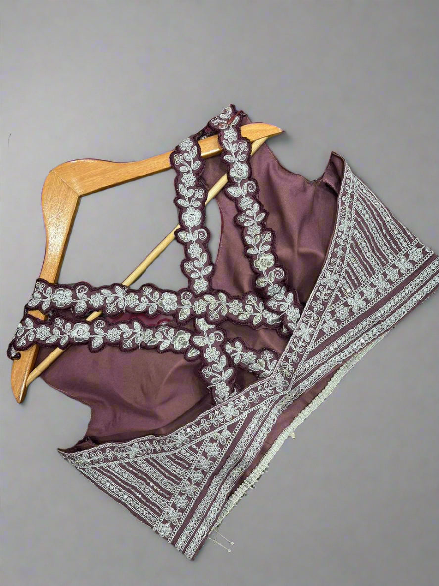 Floral Frilled Embroidered Lehenga Choli Set – Elegance in Every Layer ✨