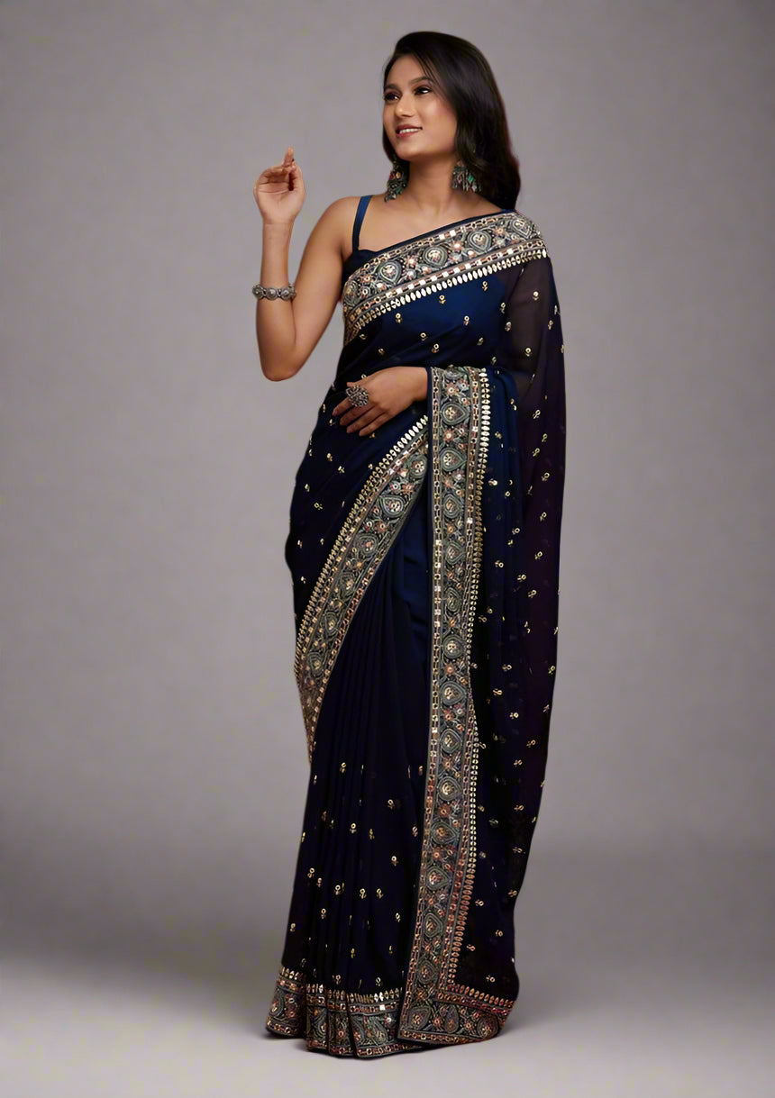 Foil Detailed Saree