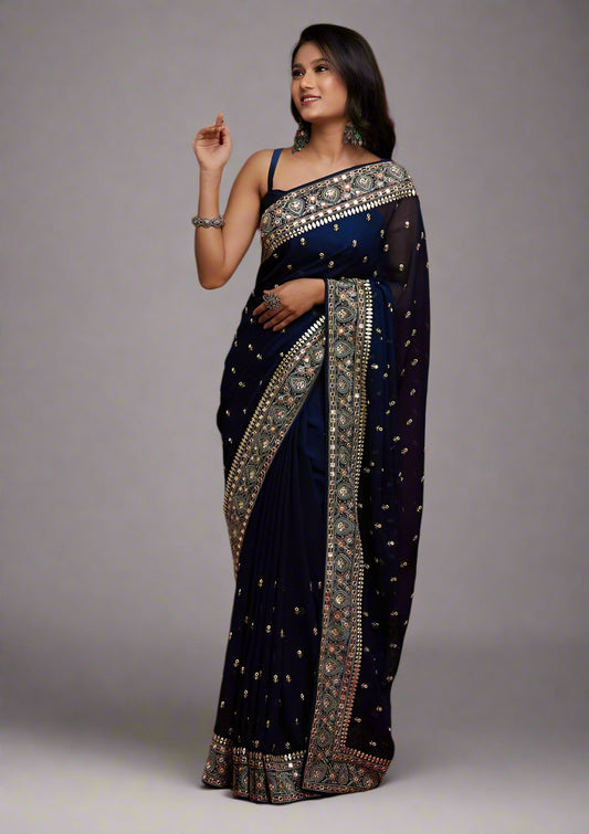 Foil Detailed Saree