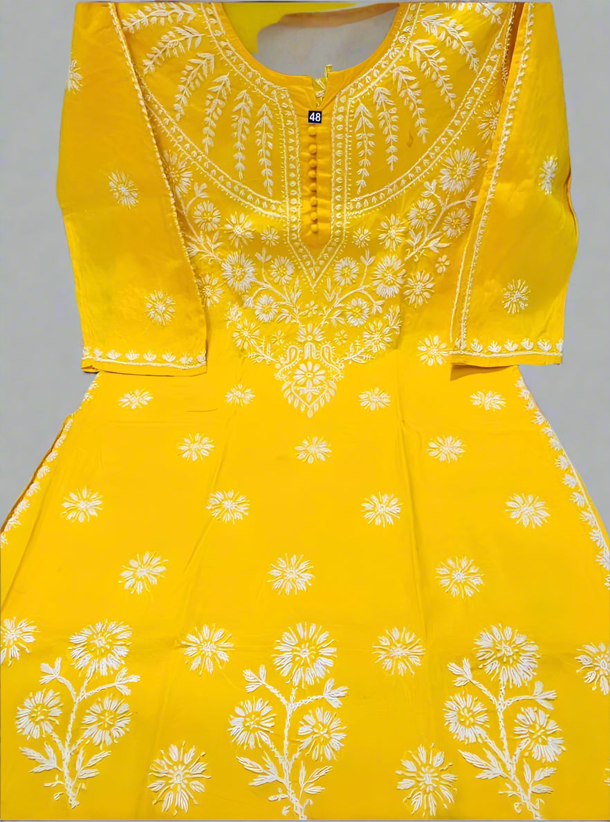 Cotton Kurti Set with Chikankari Work