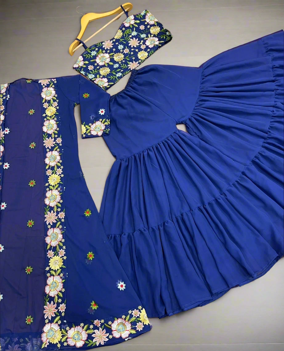 Shararah Shrug Set with Fancy Dhaga Embroidery