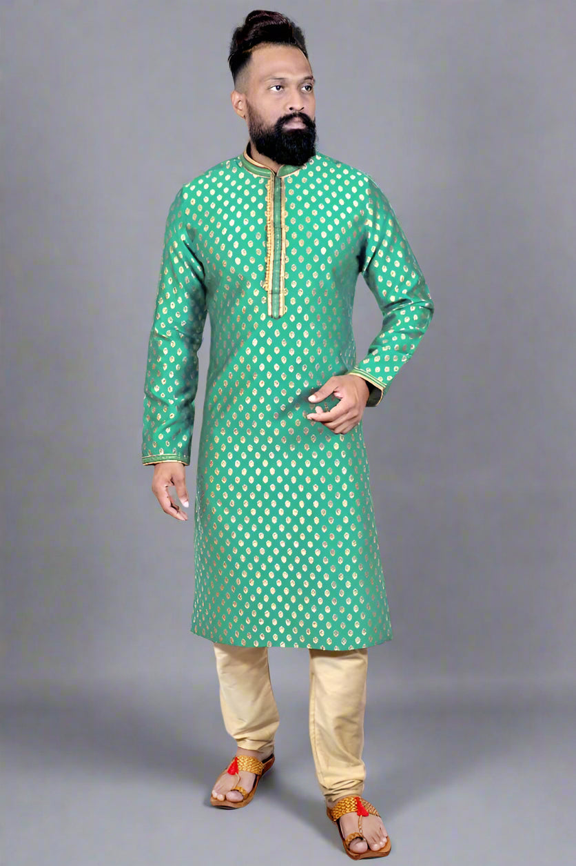 Golden Butti Men's Kurta