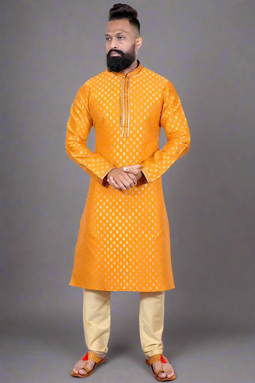 Golden Butti Men's Kurta