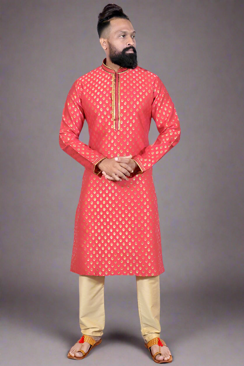 Golden Butti Men's Kurta