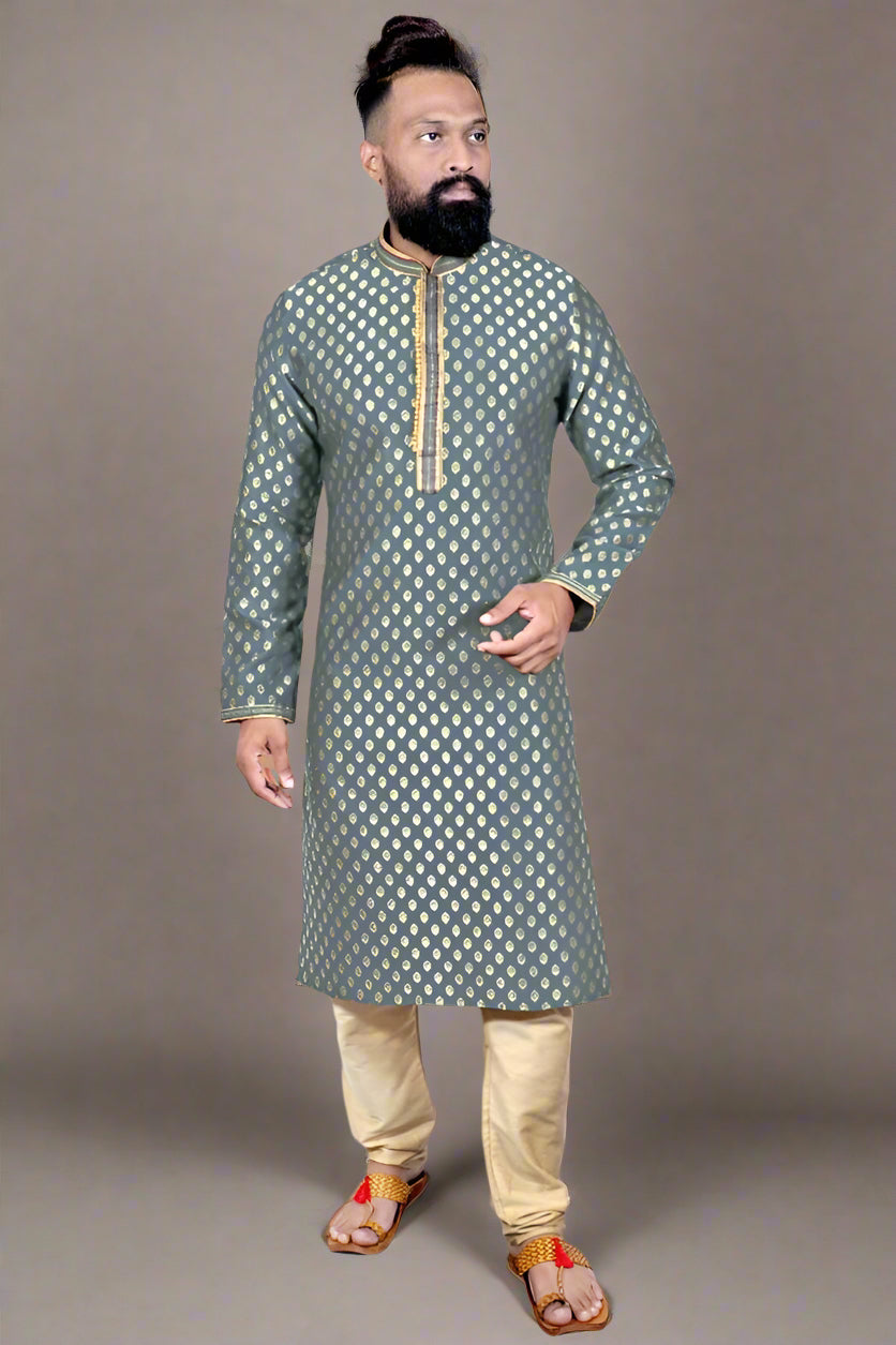 Golden Butti Men's Kurta