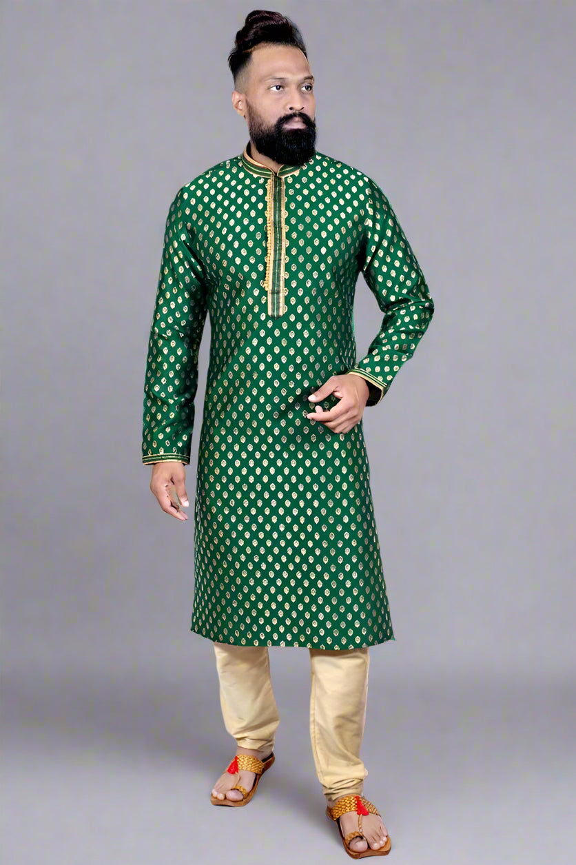 Golden Butti Men's Kurta