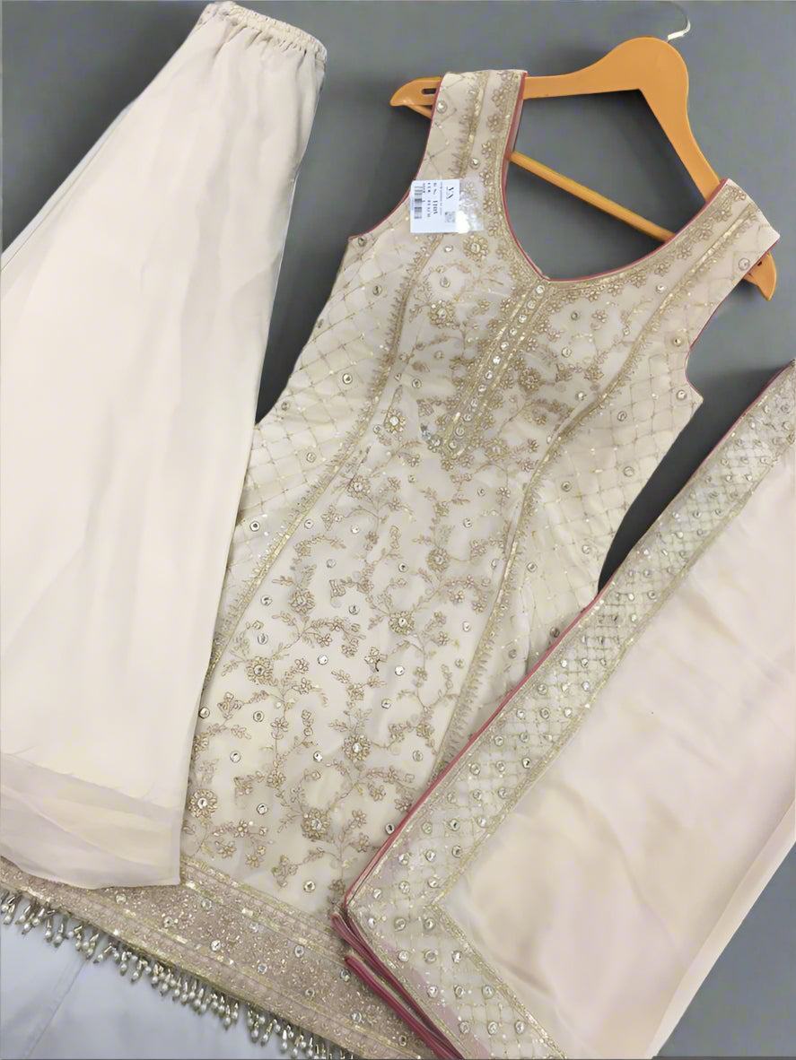 Elegance Redefined: Heavy Georgette Straight Shirt & Palazzo Set