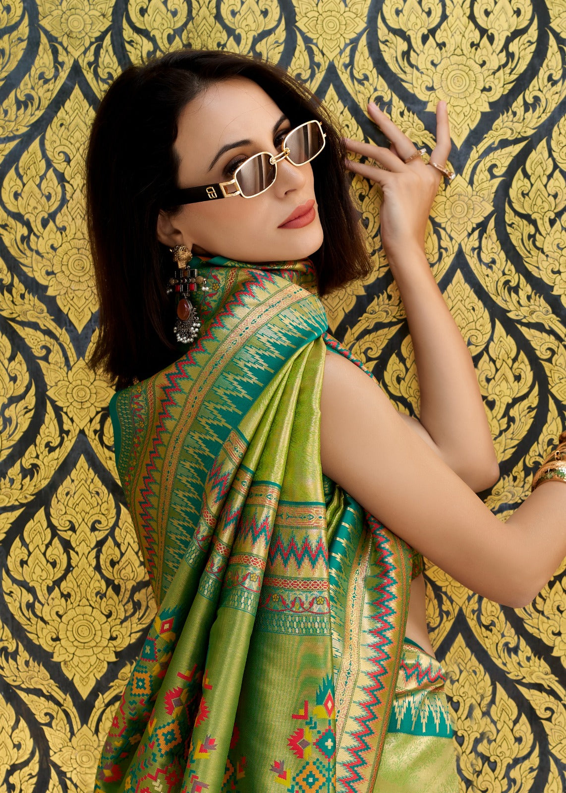 Vibrant Iridescent Tissue Silk Sarees – Rajpath Fabrics