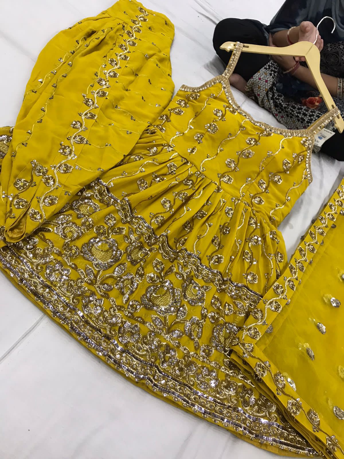 Intricate Peplum Dhoti Set