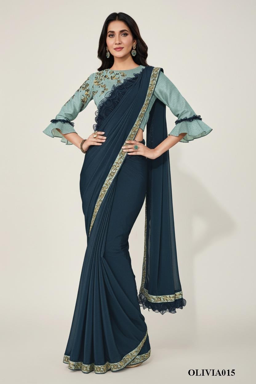 Blue Belle Ready-Made Saree