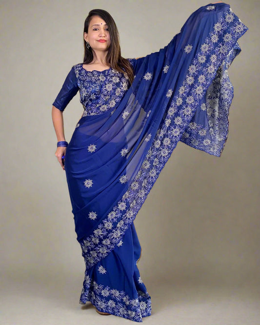 Royal Embroidered Saree