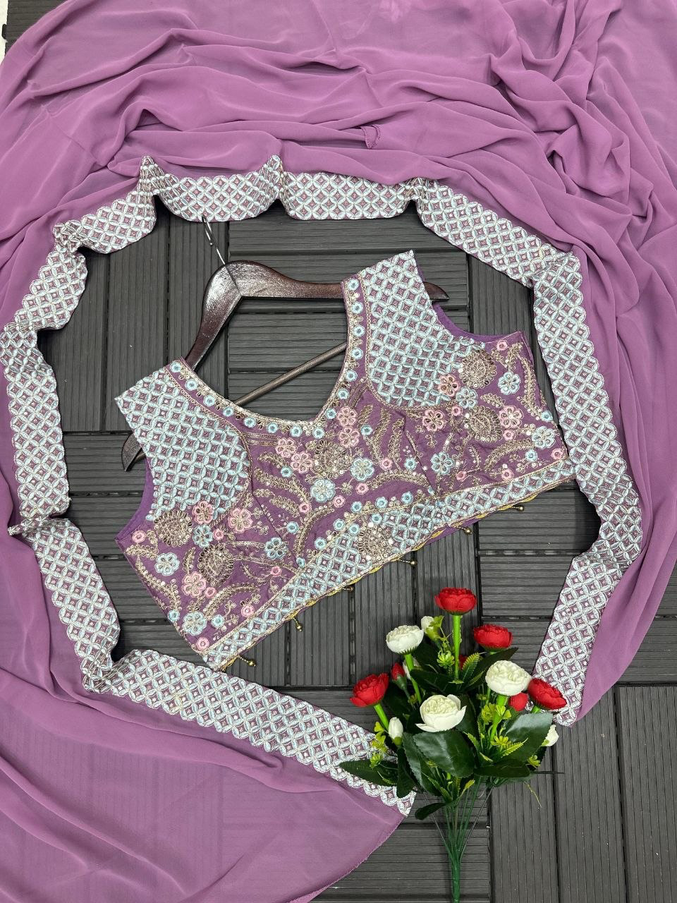 Mauve Muse Layered Pant & Shrug Set