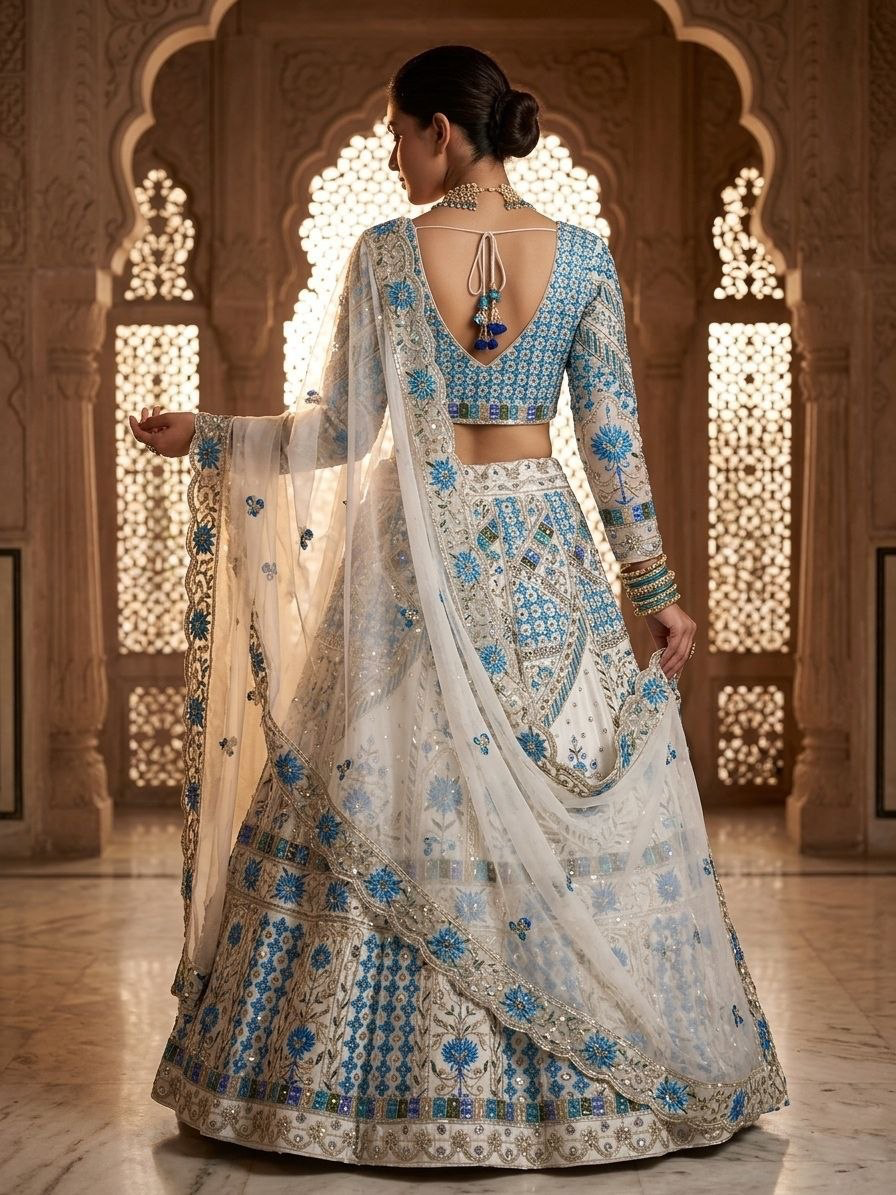 Imperial Garden Semi-Stitched Lehenga