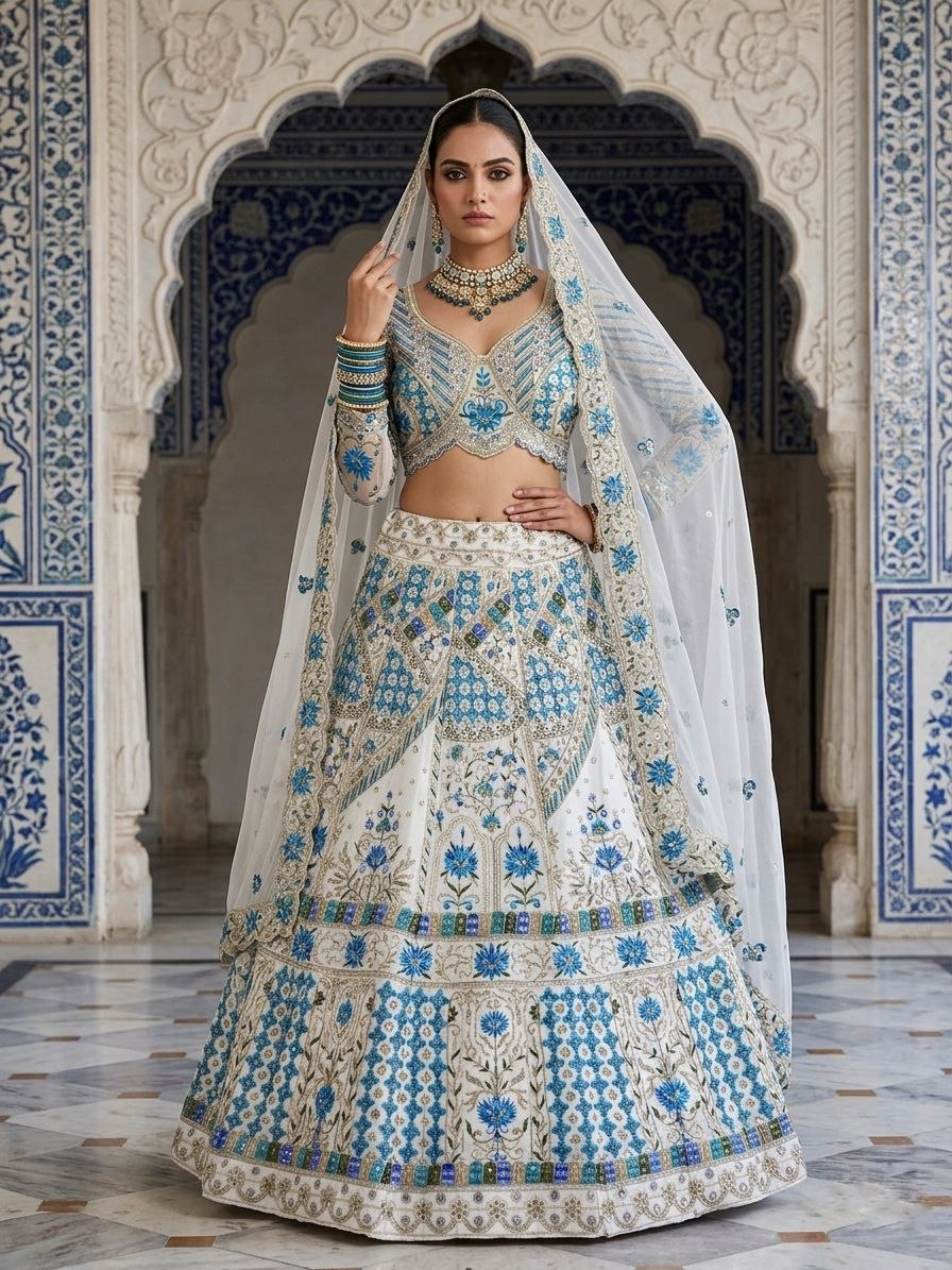 Imperial Garden Semi-Stitched Lehenga