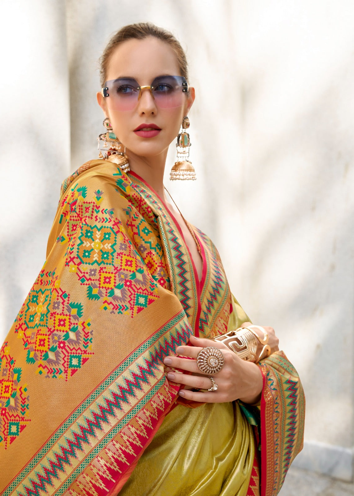 Vibrant Iridescent Tissue Silk Sarees – Rajpath Fabrics