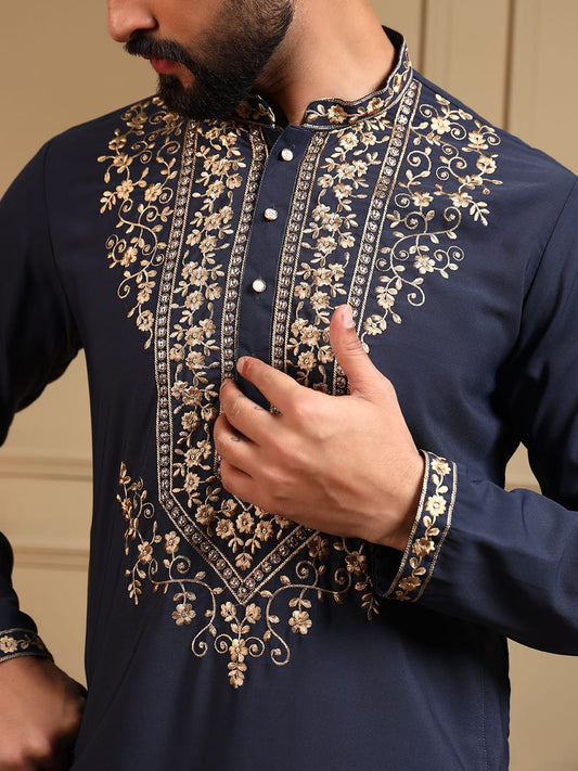 Men’s Armani Lachka Embroidered Kurta Set