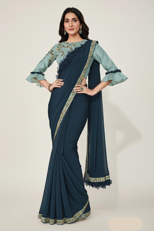 Blue Belle Ready-Made Saree